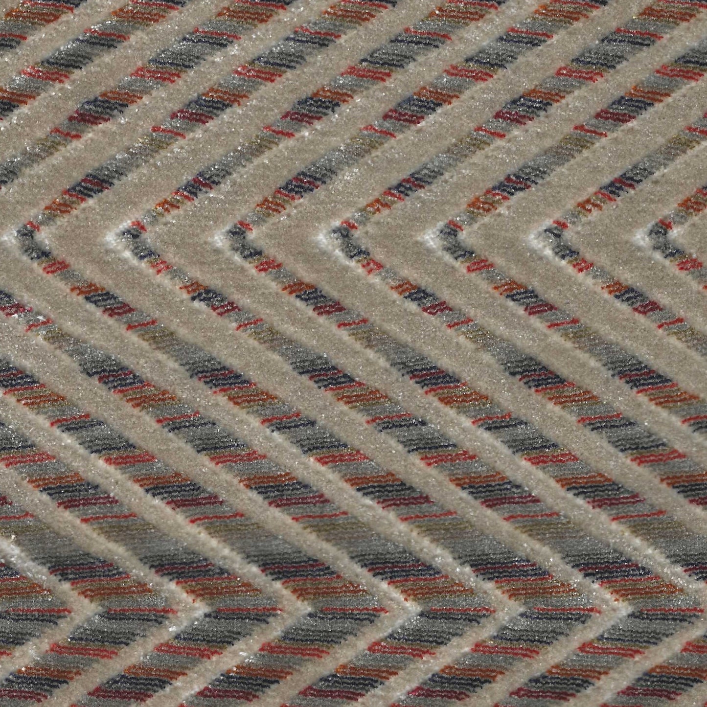 #328 BEIGE AND MULTICOLOR ZIGZAG